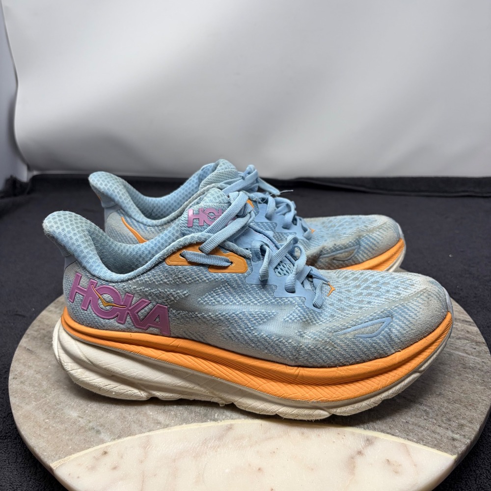 Hoka Clifton 9 Airy Blue Ice Water Womens Running Shoes 1127896-ABIW Size 6.5